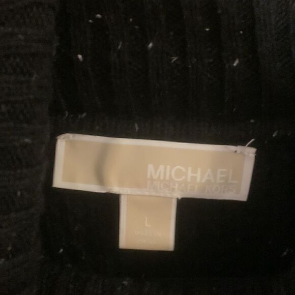 Michael Kors EUC black turtleneck sweater with white dots Size Large - Picture 3 of 5